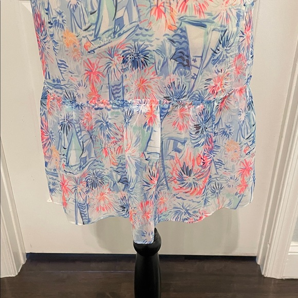 Lilly Pulitzer Blue and Pink Swim Cover Up - Picture 5 of 6